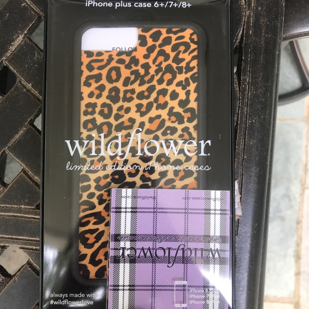 Cheetah print Wildflower phone case